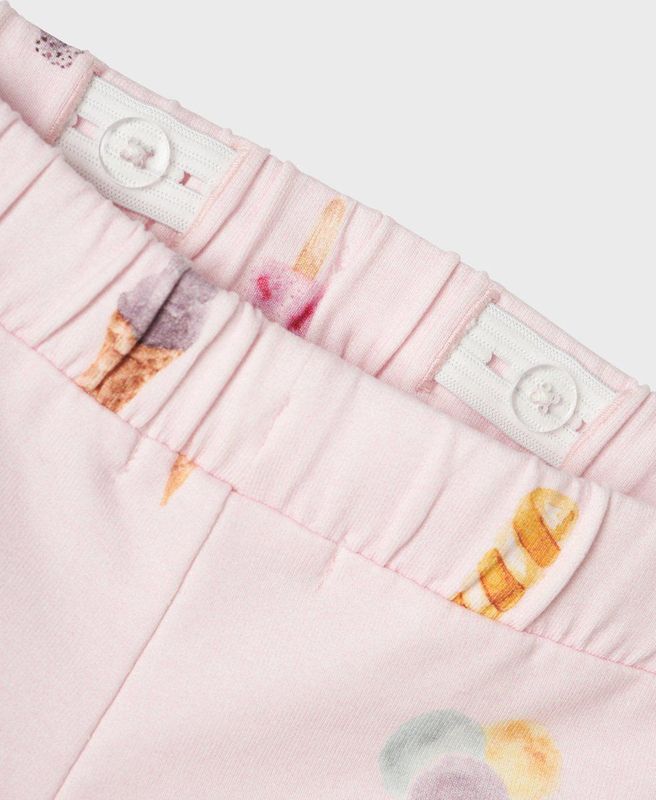 Short - Print - Ongeborstelde Sweatstof - Verstelbare Taille