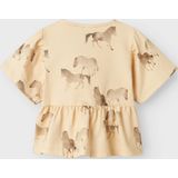 Korte Mouwen Sweatshirt - All-over Print - V-hals - Standaard Pasvorm