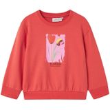 Name It - NmfFatima - Sweatshirt - Gekruid Coral - Katoen