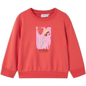 Name It - NmfFatima - Sweatshirt - Gekruid Coral - Katoen