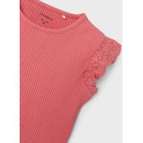 Name It - NmfHalina - T-Shirt - Gekruid Coral - Rib