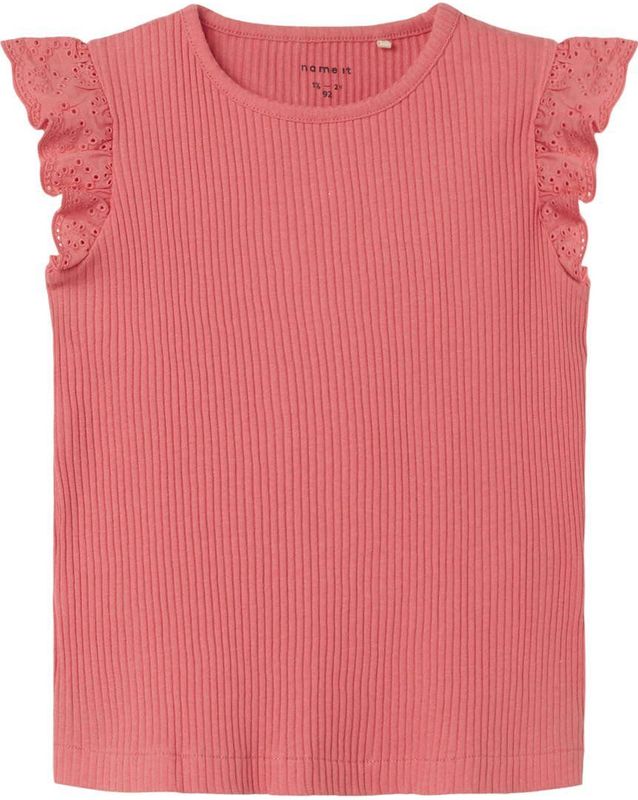 Name It - NmfHalina - T-Shirt - Gekruid Coral - Rib