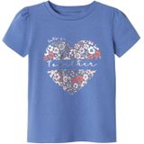 Imprimé - Top - Jersey - Ronde Hals - Korte Mouwen - Pofmouwen