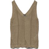 VERO MODA Vmnoel Sl V-hals Top - Lichtgrijs - Dames T-shirt