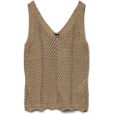 VERO MODA Vmnoel Sl V-hals Top - Lichtgrijs - Dames T-shirt