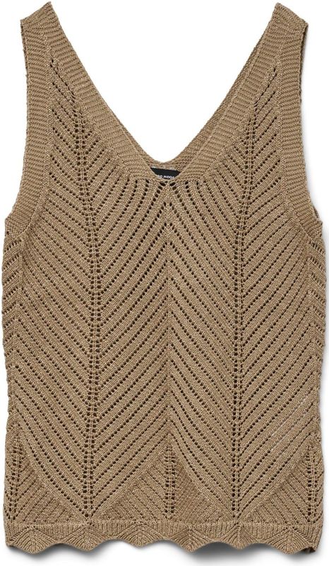 VERO MODA Vmnoel Sl V-hals Top - Lichtgrijs - Dames T-shirt