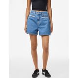 Denim Short - Blauw - Katoen - High-Waist