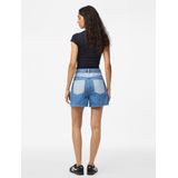 Denim Short - Blauw - Katoen - High-Waist