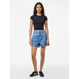Denim Short - Blauw - Katoen - High-Waist