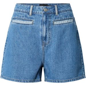 Denim Short - Blauw - Katoen - High-Waist
