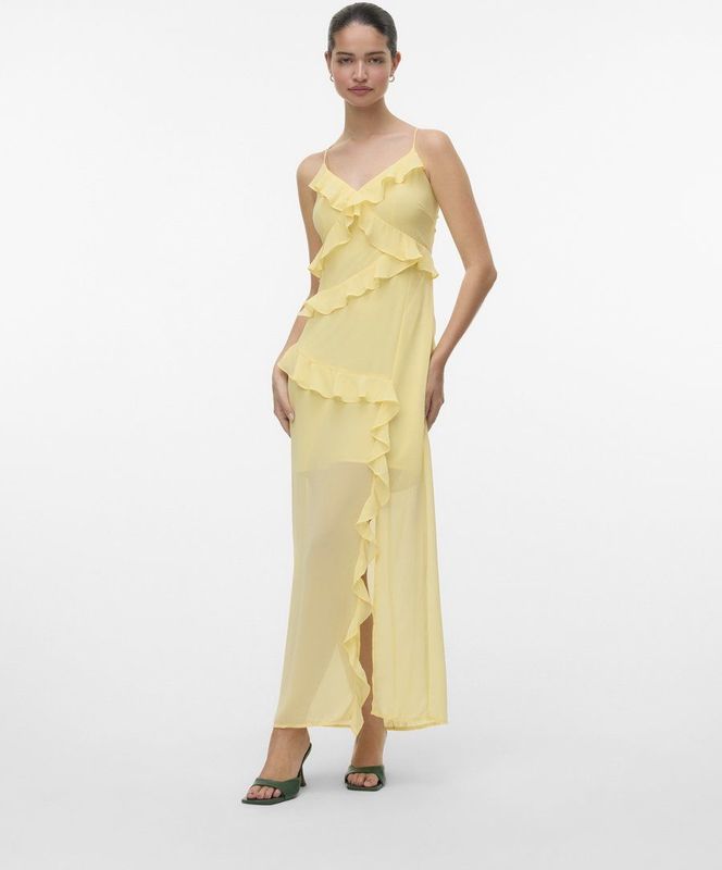 Vmamina - Lange Jurk - Cocktailjurk - Mouwloos - V-Hals - Regular Fit