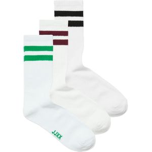 JJXX - JXBASIC - Huissokken - Wit/Groen - Set van 3