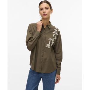 Vero Moda - Vmfern Shirt Wvn Btq Ga 10333342 - Blouse - Grape Leaf/Birch Emb