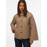 Vmholte - Gequilte Jas - Kort - Lange Mouwen - Gespreide Kraag - Voorzakken - Volledig Gevoerd