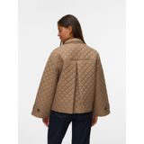 Vmholte - Gequilte Jas - Kort - Lange Mouwen - Gespreide Kraag - Voorzakken - Volledig Gevoerd