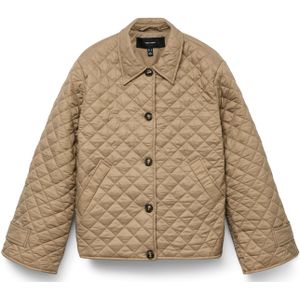 Vmholte - Gequilte Jas - Kort - Lange Mouwen - Gespreide Kraag - Voorzakken - Volledig Gevoerd