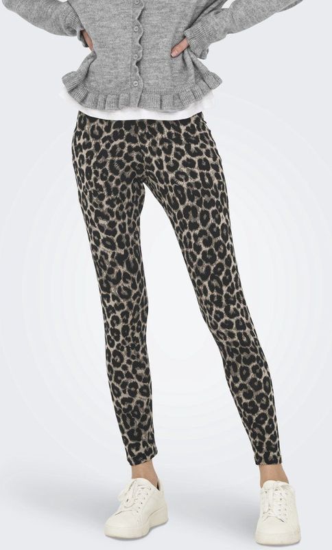 JDY - JDYCHARLOTTE - Legging - Taupe/Donkergijs - Skinny Fit - High Waist