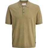 JACK & JONES - Shirt - Karamel - Knitwear - Polokraag