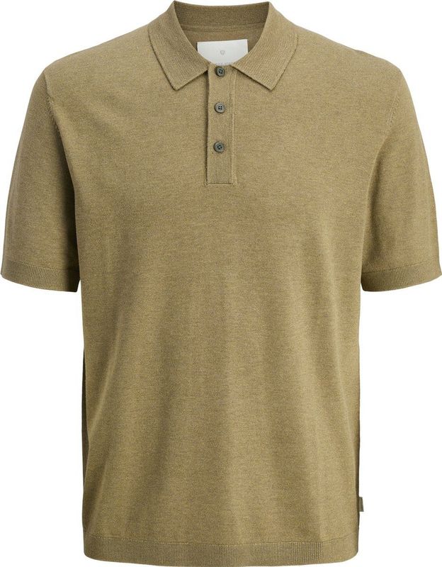 JACK & JONES - Shirt - Karamel - Knitwear - Polokraag