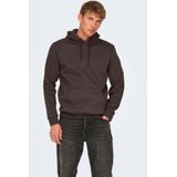 Only & Sons - ONSCERES - Sweatshirt - Donkerbruin - Capuchon met Trekkoord