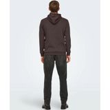 Only & Sons - ONSCERES - Sweatshirt - Donkerbruin - Capuchon met Trekkoord