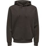 Only & Sons - ONSCERES - Sweatshirt - Donkerbruin - Capuchon met Trekkoord