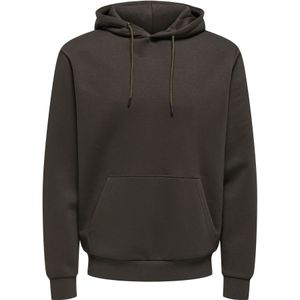 Only & Sons - ONSCERES - Sweatshirt - Donkerbruin - Capuchon met Trekkoord