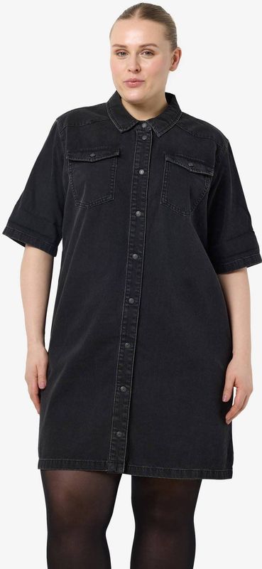 NOISY MAY - Curve - Spijkerjurk - Zwart Denim