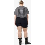NOISY MAY - Curve - High Waist Denim Short - Zwart - Regular Fit