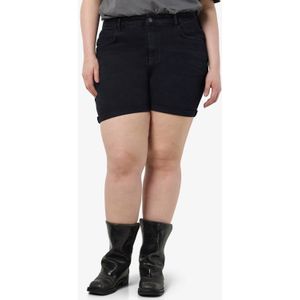 NOISY MAY - Curve - High Waist Denim Short - Zwart - Regular Fit