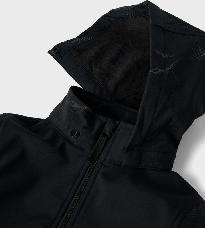 Name it - NkmAlf - Winter Softshell Jas - Zwart - Jongens