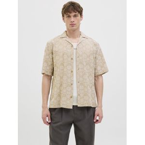 JACK & JONES - Overhemd - Hemelsblauw/Wit - Comfort Fit - Katoen - Bloemenprint