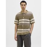 Jack & Jones - Premium - Gebreid Vest - Beige / Bruin / Olijfgroen