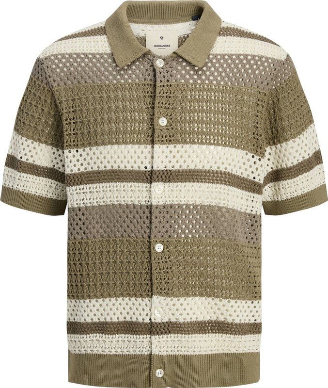 Jack & Jones - Premium - Gebreid Vest - Beige / Bruin / Olijfgroen