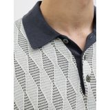 JACK & JONES - Poloshirt - Navy/Wit - Normale Pasvorm - Kwartmouw