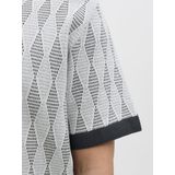 JACK & JONES - Poloshirt - Navy/Wit - Normale Pasvorm - Kwartmouw