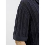 Jack & Jones - Poloshirt - Donkerblauw - Effen - Halve Mouw