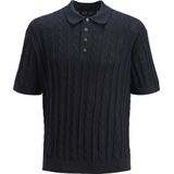 Jack & Jones - Poloshirt - Donkerblauw - Effen - Halve Mouw