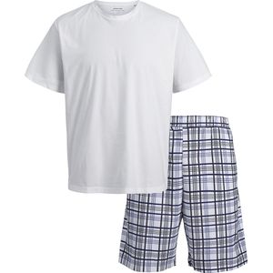 JACK & JONES Heren Jacmax SS Tee and Shorts Set W, wit, M