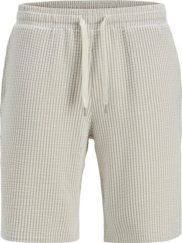 JACK & JONES - JPSTKARL MAY - Korte Broek - Taupe/Wit - Loosefit