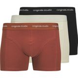 Jack & Jones - Originals Studio - Boxershorts - Rood Crème Zwart - 3-pack