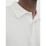 JACK & JONES - Poloshirt - Wit - Normale Pasvorm - Kwartmouw