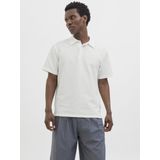 JACK & JONES - Poloshirt - Wit - Normale Pasvorm - Kwartmouw