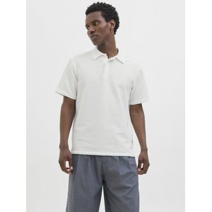 JACK & JONES - Poloshirt - Wit - Kwartmouw - Normale Pasvorm