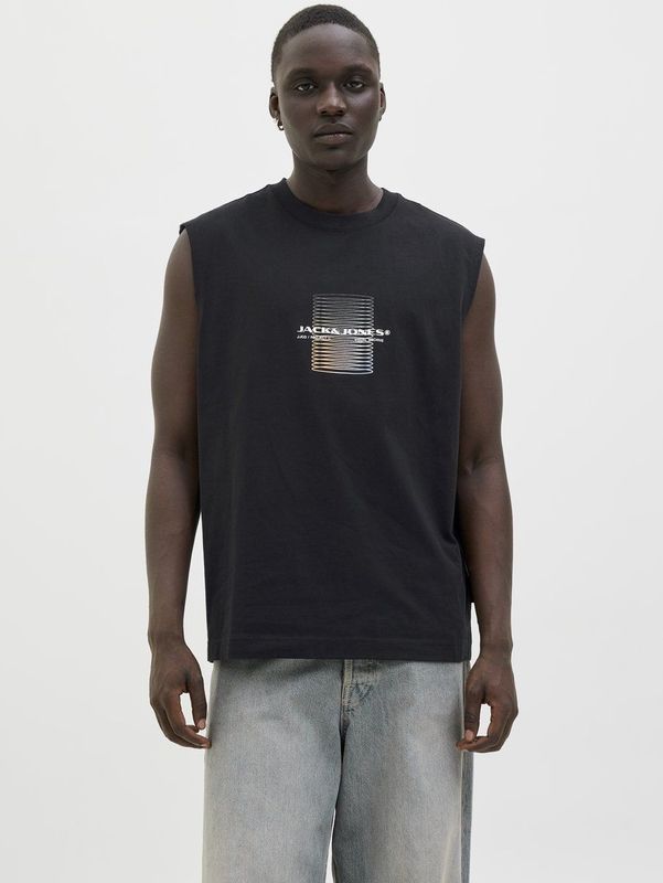 Jack & Jones - Jcocalma Sl Tee Crew Neck - T-shirt - Zwart