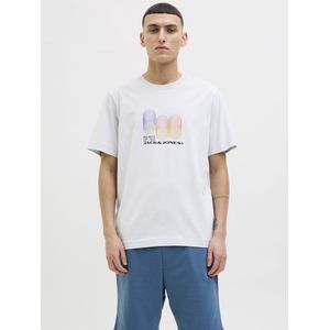 Jack & Jones - JCOCALMA TEE SS CREW NECK - T-shirt - Gray dawn - Met Print