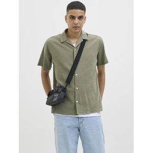 Overhemden - Mulled Basil - Knoopsluiting - Relaxed Fit - Korte Mouwen