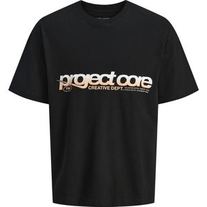 Shirt - Jersey - Ronde Hals - Kwartmouw - Tekstprint - Losse Pasvorm