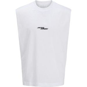 JACK & JONES Heren Jcosago Graphic Back mouwloos T-shirt, wit (bright white), S