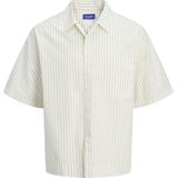 JACK & JONES - Overhemd - Lichtbruin - Gestreept - Comfort Fit
